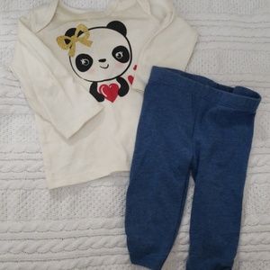 Panda Shirt and Matching Leggings